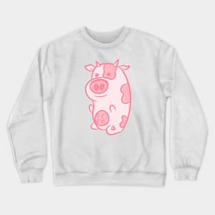 Strawberry Milkshake Pink Cow Crewneck Sweatshirt